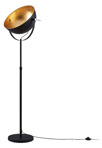 Podne Lampa Lindby, Muriel, Crno, Dnevna soba, Metal, Moderan