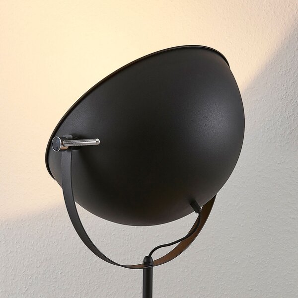 Podne Lampa Lindby, Muriel, Crno, Dnevna soba, Metal, Moderan