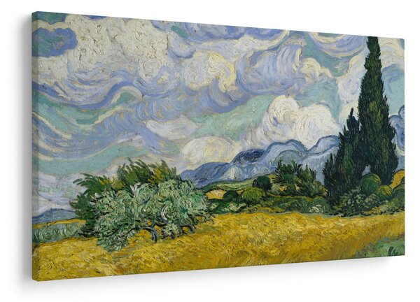 Slika - Vincent van Gogh, Wheat Field with Cypresses, reprodukcije (90x60 cm)