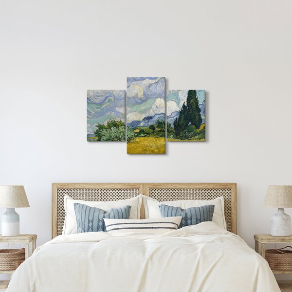 Slika - Vincent van Gogh, Wheat Field with Cypresses, reprodukcije (90x60 cm)