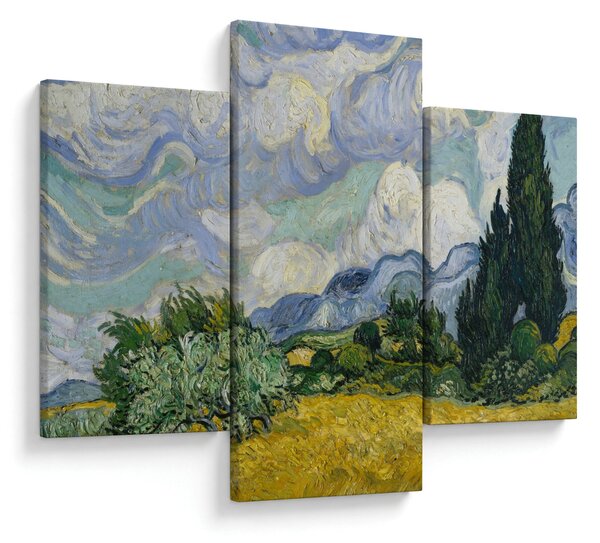Slika - Vincent van Gogh, Wheat Field with Cypresses, reprodukcije (90x60 cm)