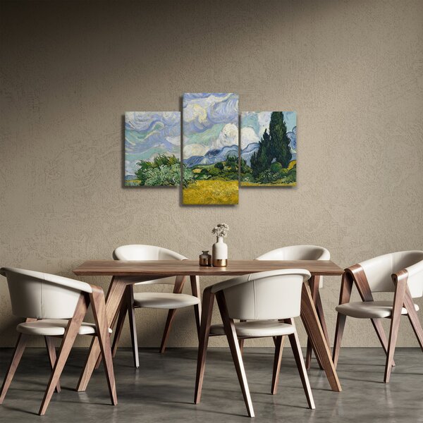Slika - Vincent van Gogh, Wheat Field with Cypresses, reprodukcije (90x60 cm)