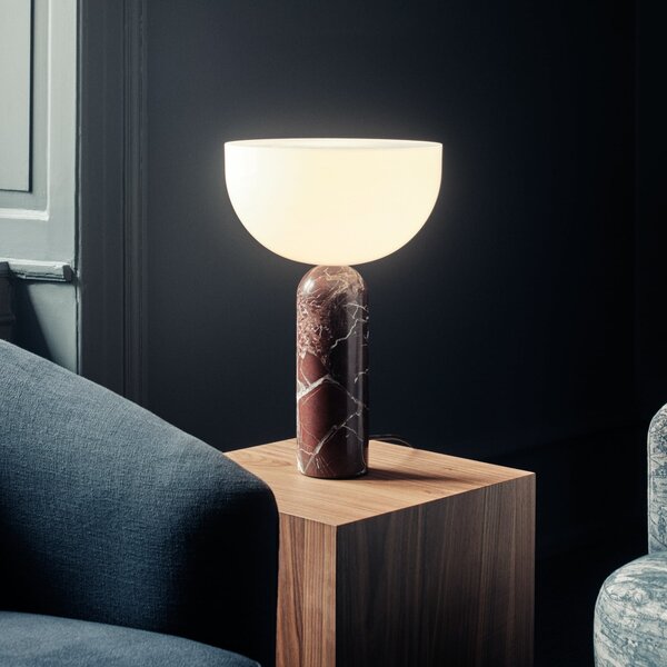 Stolne Lampa New Works, Kizu Large, Crvena, Dnevna soba, Mramor, Dizajn