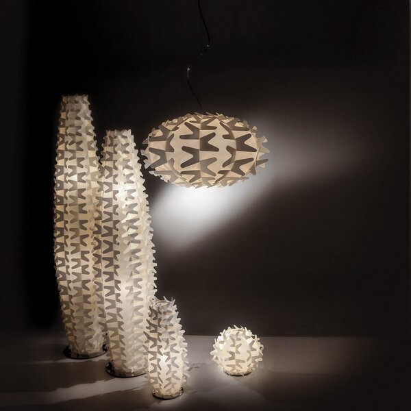 Podne Lampa Slamp, CACTUS, Bijela, Dnevna soba, Plastika, Dizajn