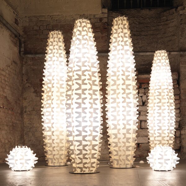 Podne Lampa Slamp, CACTUS, Bijela, Dnevna soba, Plastika, Dizajn