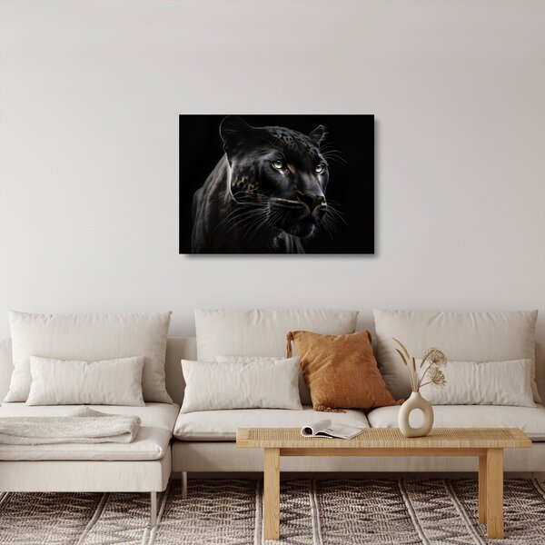 Staklena slika - Crna pantera (70x50 cm)