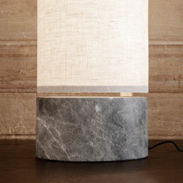 Podne Lampa GUBI, Unbound, prigušiv, Sivo, Dnevna soba, Kamen, Skandinavski