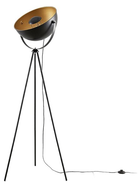 Podne Lampa Lindby, Meline, Crno, Dnevna soba, Metal, Moderan
