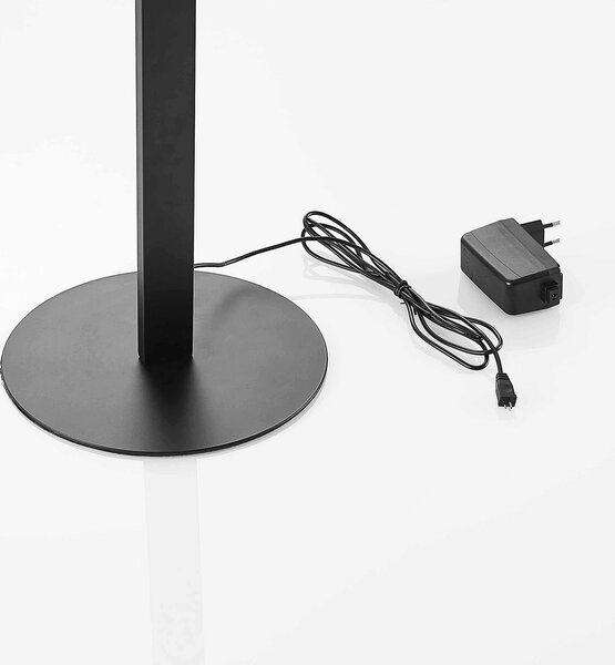 Podne Lampa Lindby, Welina, prigušiv, Crno, Dnevna soba, Metal, Moderan