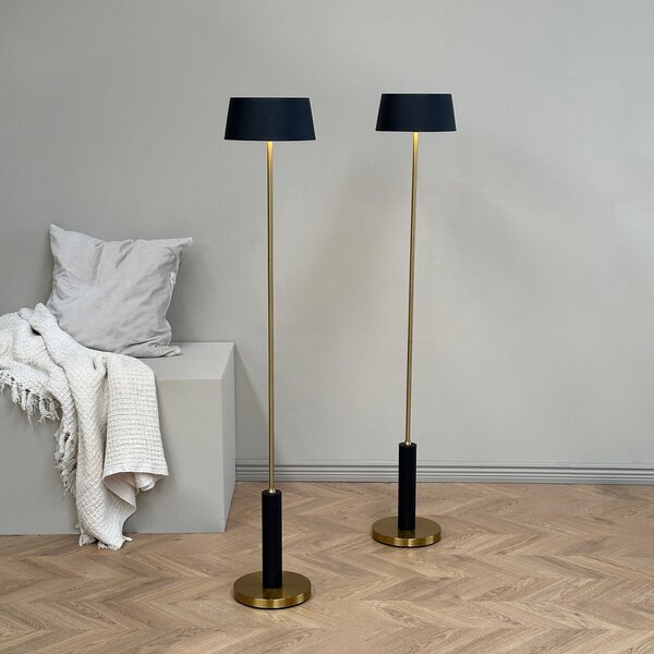 Podne Lampa Dyberg Larsen, Yoyo, prigušiv, Crno, Dnevna soba, Metal, Dizajn