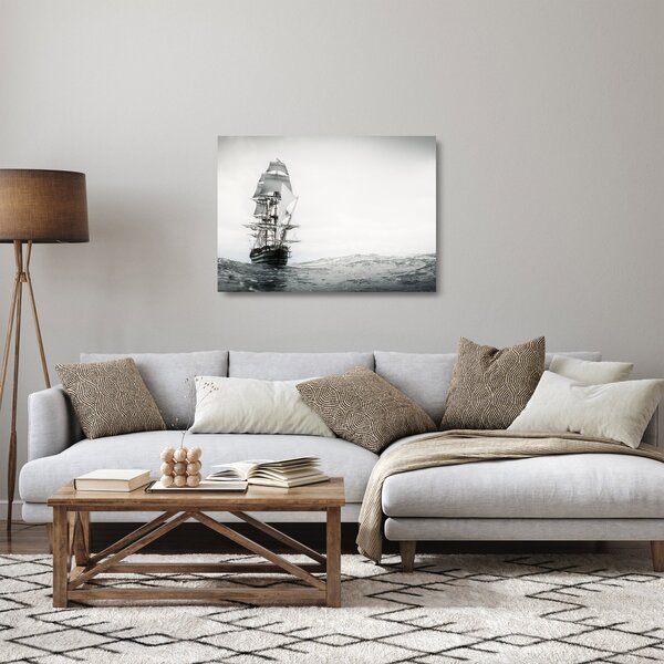 Staklena slika - Brod koji plovi oceanom (70x50 cm)