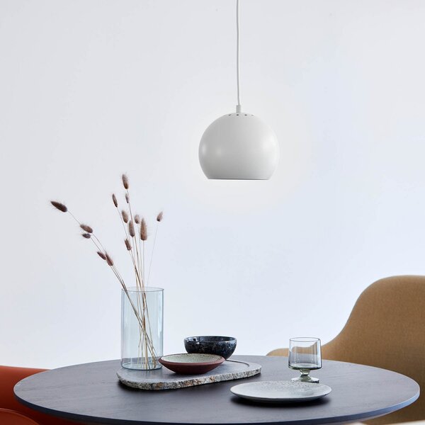 Viseće Svjetiljka FRANDSEN, Ball, prigušiv, Bijela, Dnevna soba, Metal, Dizajn