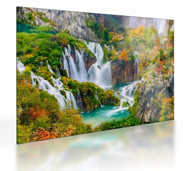 Staklena slika - Nacionalni park Plitvička jezera (70x50 cm)