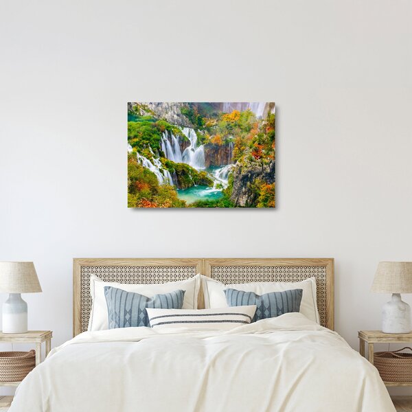 Staklena slika - Nacionalni park Plitvička jezera (70x50 cm)