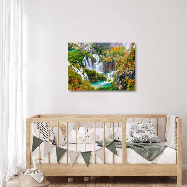 Staklena slika - Nacionalni park Plitvička jezera (70x50 cm)