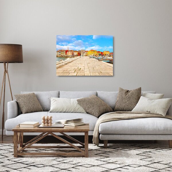 Staklena slika - Stari istarski grad Poreč, Hrvatska (70x50 cm)