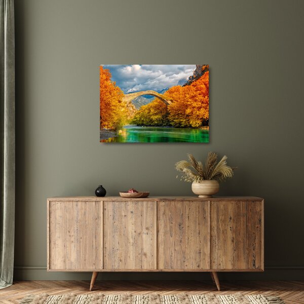 Staklena slika - Most Konitsa (70x50 cm)