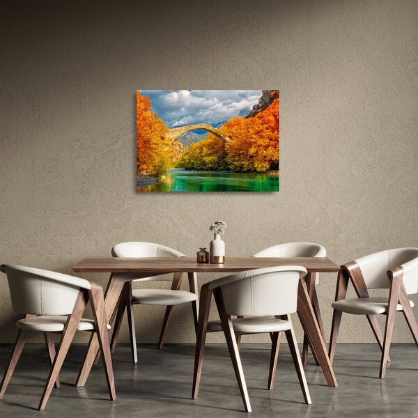 Staklena slika - Most Konitsa (70x50 cm)