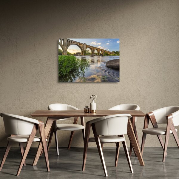 Staklena slika - Željeznički most u Richmondu (70x50 cm)