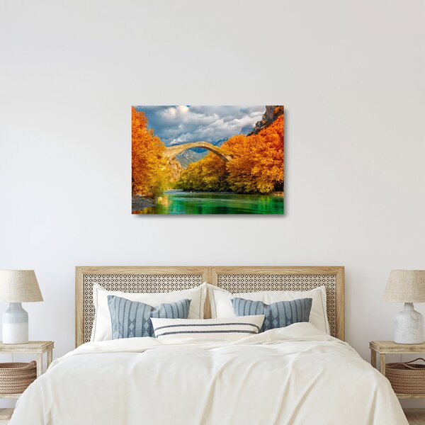 Staklena slika - Most Konitsa (70x50 cm)