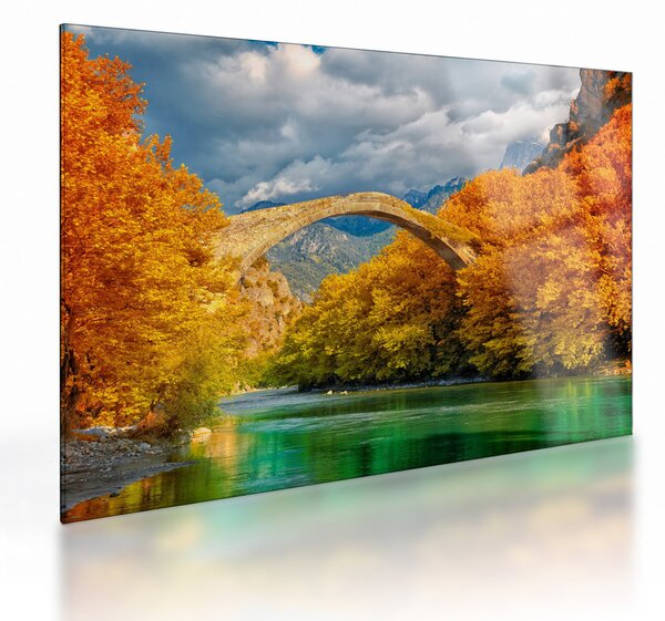 Staklena slika - Most Konitsa (70x50 cm)