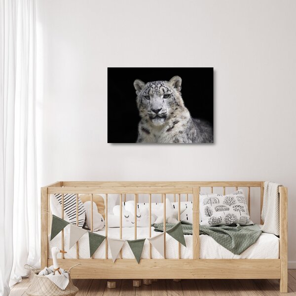 Staklena slika - Snježni leopard (70x50 cm)