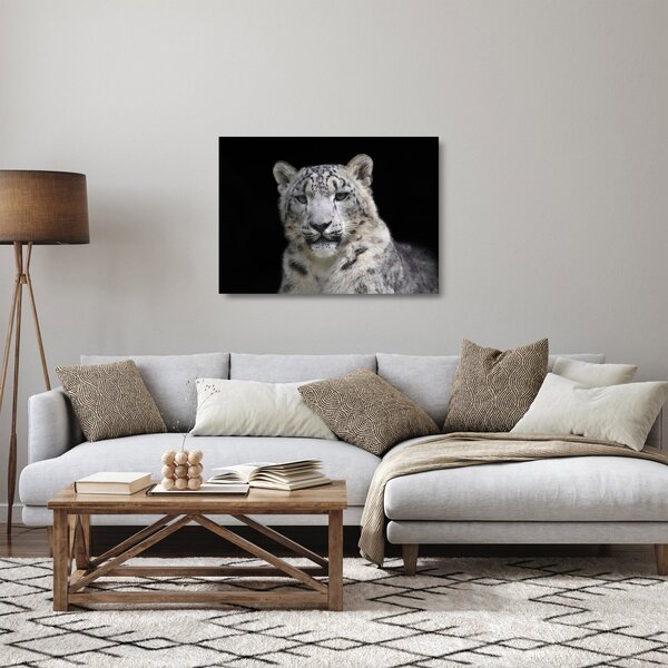 Staklena slika - Snježni leopard (70x50 cm)