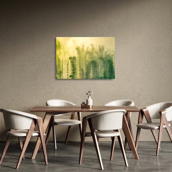 Staklena slika - Detalj proljetne maglovite prirode (70x50 cm)