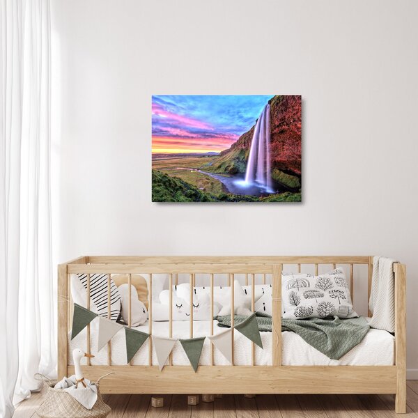 Staklena slika - Vodopad Seljalandsfoss (70x50 cm)