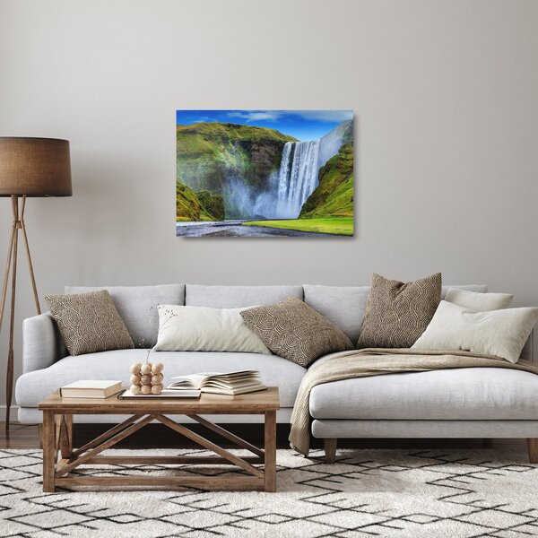 Staklena slika - Vodopad Seljalandsfoss (70x50 cm)