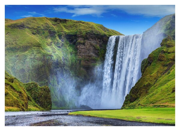 Staklena slika - Vodopad Seljalandsfoss (70x50 cm)