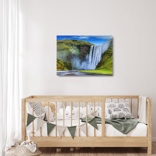Staklena slika - Vodopad Seljalandsfoss (70x50 cm)