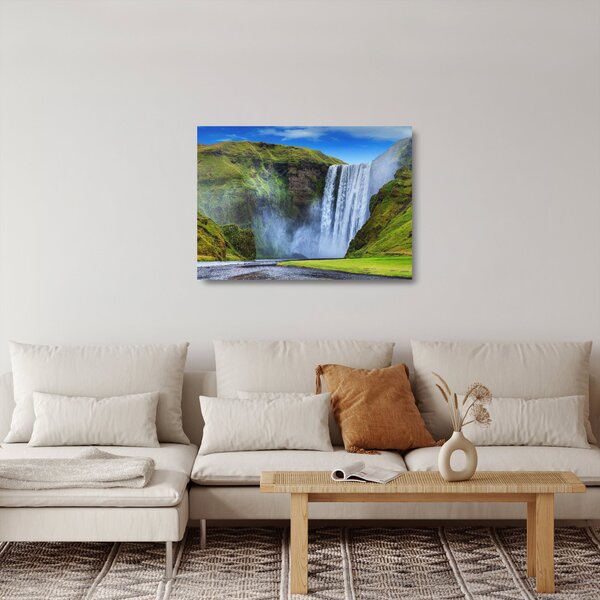 Staklena slika - Vodopad Seljalandsfoss (70x50 cm)