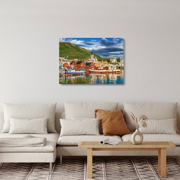 Staklena slika - Húsavík (70x50 cm)