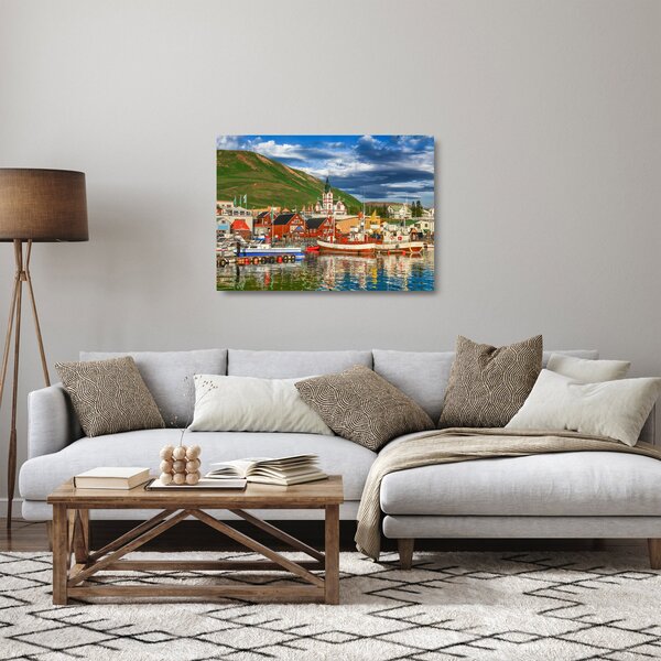 Staklena slika - Húsavík (70x50 cm)
