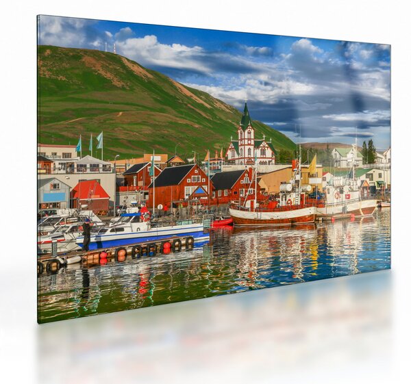 Staklena slika - Húsavík (70x50 cm)
