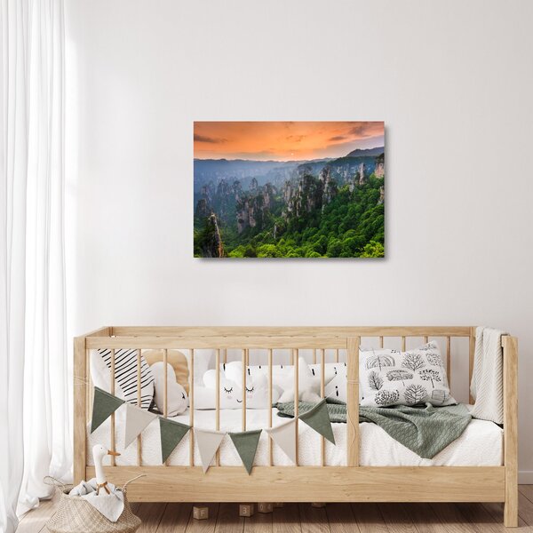 Staklena slika - Nacionalni šumski park Zhangjiajie (70x50 cm)