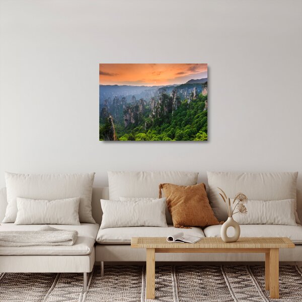 Staklena slika - Nacionalni šumski park Zhangjiajie (70x50 cm)