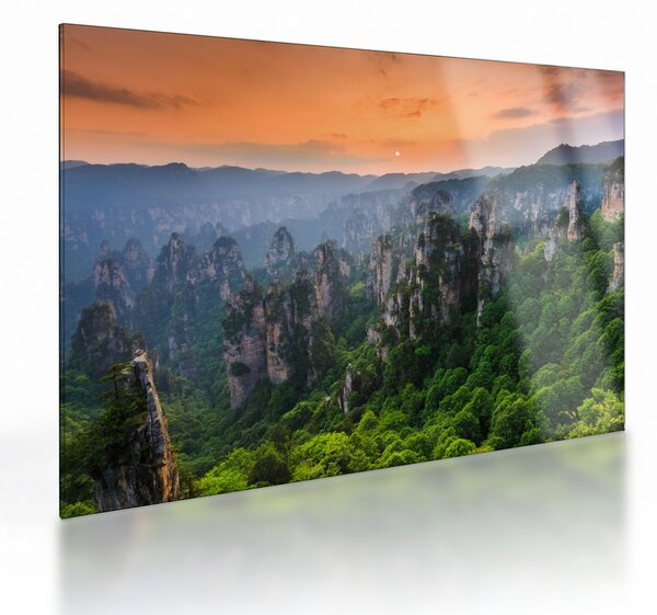 Staklena slika - Nacionalni šumski park Zhangjiajie (70x50 cm)