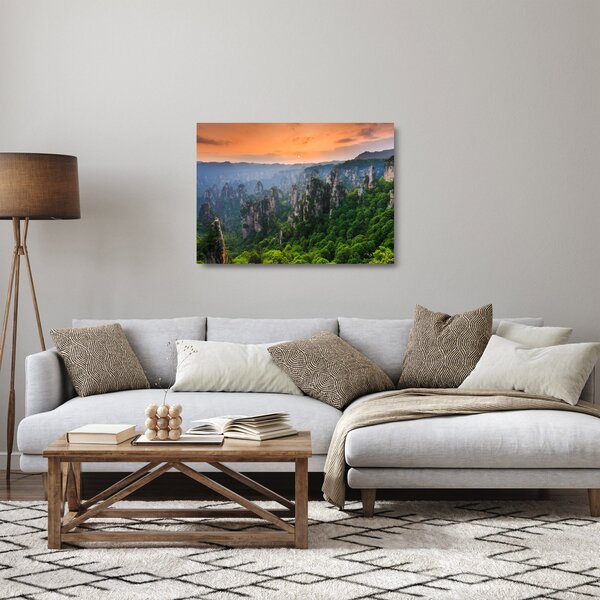 Staklena slika - Nacionalni šumski park Zhangjiajie (70x50 cm)