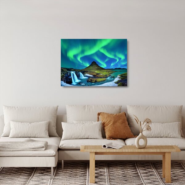 Staklena slika - Kirkjufell, Island (70x50 cm)