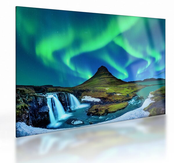Staklena slika - Kirkjufell, Island (70x50 cm)