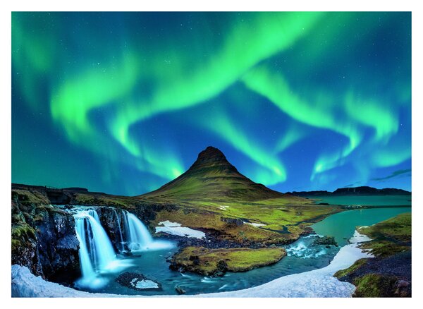 Staklena slika - Kirkjufell, Island (70x50 cm)