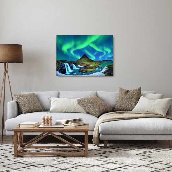Staklena slika - Kirkjufell, Island (70x50 cm)