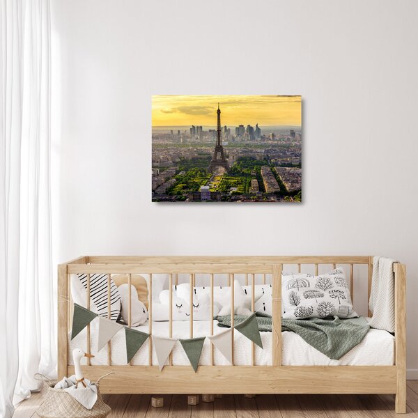 Staklena slika - Panorama Pariza (70x50 cm)