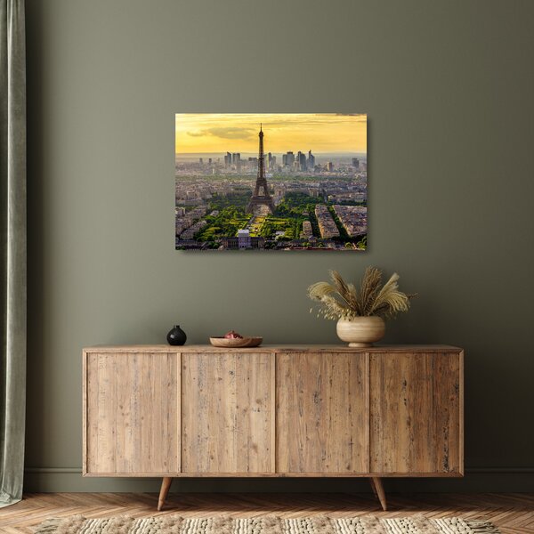 Staklena slika - Panorama Pariza (70x50 cm)