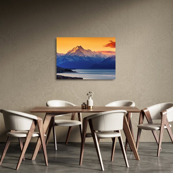 Staklena slika - jezero Pukaki (70x50 cm)