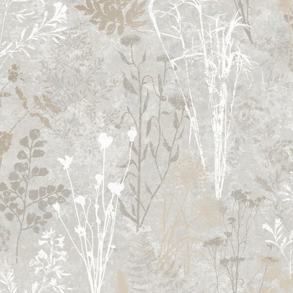 Siva tapeta na zid, cvijetovi, listovi, 120714 | Ljepilo besplatno