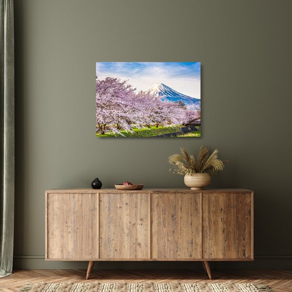 Staklena slika - Japan u proljeće (70x50 cm)
