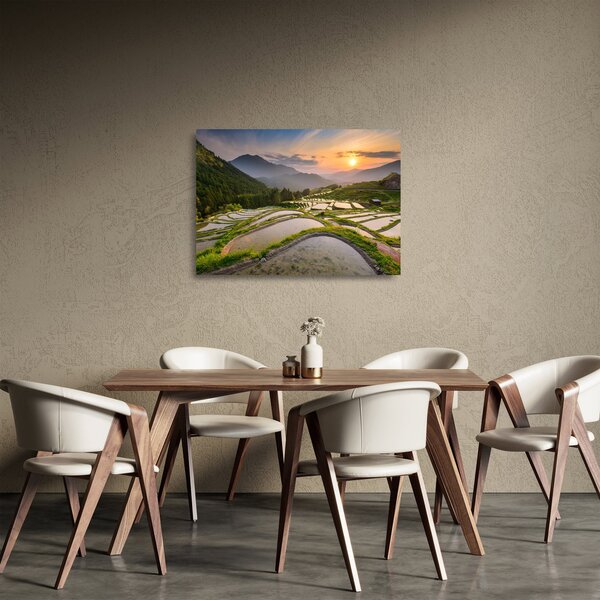 Staklena slika - Rižine terase (70x50 cm)